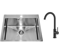 Set évier en acier inoxydable Genesis Concept 1124382, mitigeur de cuisine Oltens Skafta 35206300