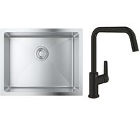 Set évier en acier inoxydable Grohe K700 31574SD1, mitigeur de cuisine Grohe Start 304702430