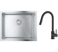 Set évier en acier inoxydable Grohe K700 31574SD1, mitigeur de cuisine Oltens Litla 35204300
