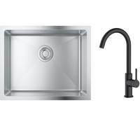 Set évier en acier inoxydable Grohe K700 31574SD1, mitigeur de cuisine Oltens Skafta 35206300