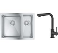Set évier en acier inoxydable Grohe K700 31577SD1, mitigeur de cuisine Oltens Myvat 35205300