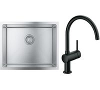 Set évier en acier inoxydable Grohe K700 31726SD0, mitigeur de cuisine Grohe Minta 32917KS0