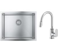 Set évier en acier inoxydable Grohe K700 31726SD0, mitigeur de cuisine Oltens Lista 35202100