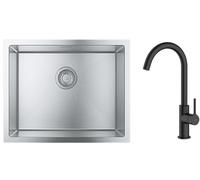 Set évier en acier inoxydable Grohe K700 31726SD0, mitigeur de cuisine Oltens Skafta 35206300