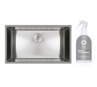Set évier en acier inoxydable Oltens Hydda 71105100, produit nettoyant pour éviers en acier inoxydable Oltens NanoClean 89600000
