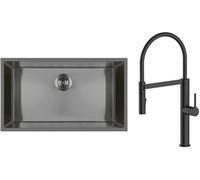 Set évier en acier inoxydable Oltens Stalvask 71102300, mitigeur de cuisine Oltens Borga 35207300