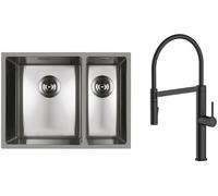 Set évier en acier inoxydable Oltens Stalvask 71200100, mitigeur de cuisine Oltens Borga 35207300