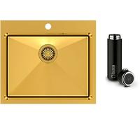 Set évier en acier inoxydable Quadron Russel HB7910PVDBSG1, mug thermique Quadron M0051