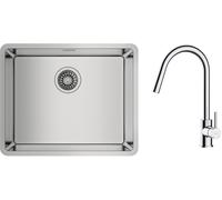 Set évier en acier inoxydable Teka Be Linea 115000005, mitigeur de cuisine Oltens Litla 35204100