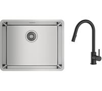 Set évier en acier inoxydable Teka Be Linea 115000005, mitigeur de cuisine Oltens Litla 35204300