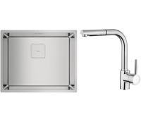 Set évier en acier inoxydable Teka Flexlinea 115000012, mitigeur de cuisine Teka ARK 239381200