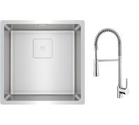 Set évier en acier inoxydable Teka Flexlinea 115000053, mitigeur de cuisine Teka ARK 239391200