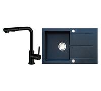 Set évier en granit Berg Hobart BRQ1411, mitigeur de cuisine Berg Porta WW 130231PH