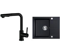 Set évier en granit Berg Hobart BRQ1911A, mitigeur de cuisine Berg Porta WW 130231PH