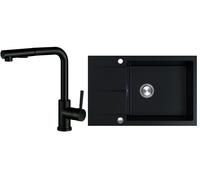 Set évier en granit Berg Hobart BRQ1911AXL, mitigeur de cuisine Berg Porta WW 130231PH