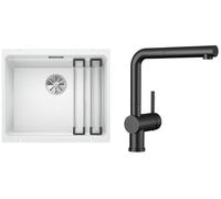 Set évier en granit Blanco Etagon 500-U 522231, mitigeur de cuisine Blanco Linus-S 525807