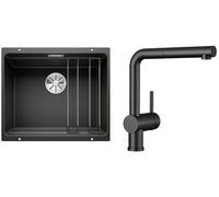 Set évier en granit Blanco Etagon 500-U 525887, mitigeur de cuisine Blanco Linus-S 525807