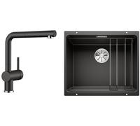 Set évier en granit Blanco Etagon 500-U 525887, mitigeur de cuisine Blanco Linus-S 526148