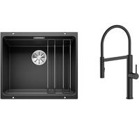 Set évier en granit Blanco Etagon 500-U 525887, mitigeur de cuisine Oltens Borga 35207300