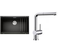 Set évier en granit Blanco Etagon 700-U 525891, mitigeur de cuisine Blanco Linus-S-F 514023