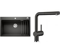 Set évier en granit Blanco Etagon 8 525892, mitigeur de cuisine Blanco Linus-S 526148