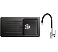 Set évier en granit Blanco Favos 45 S 516617, mitigeur de cuisine Hagser Emma HGR30000035