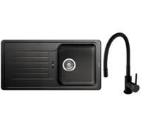 Set évier en granit Blanco Favos 45 S 516617, mitigeur de cuisine Hagser Emma HGR70000035
