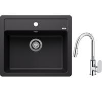 Set évier en granit Blanco Legra 6 526084, mitigeur de cuisine Oltens Lista 35202100