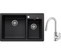 Set évier en granit Blanco Legra 8 526223, mitigeur de cuisine Oltens Lista 35202100