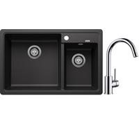 Set évier en granit Blanco Legra 8 526224, mitigeur de cuisine Blanco Mida 517742