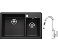 Set évier en granit Blanco Legra 8 526224, mitigeur de cuisine Oltens Lista 35202100