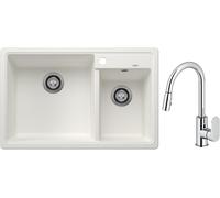 Set évier en granit Blanco Legra 8 526226, mitigeur de cuisine Oltens Lista 35202100