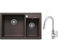 Set évier en granit Blanco Legra 8 526229, mitigeur de cuisine Oltens Lista 35202100