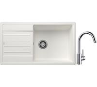 Set évier en granit Blanco Legra XL 6 S 523328, mitigeur de cuisine Blanco Mida 517742