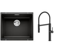 Set évier en granit Blanco Subline 500-U 525995, mitigeur de cuisine Oltens Borga 35207300