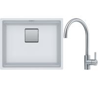 Set évier en granit Franke Kanon 125.0528.614, mitigeur de cuisine Franke Eos 115.0590.044