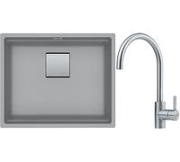 Set évier en granit Franke Kanon 125.0528.615, mitigeur de cuisine Franke Eos 115.0590.044