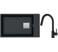 Set évier en granit Franke Kanon 125.0528.620, mitigeur de cuisine Franke Lina 115.0626.053