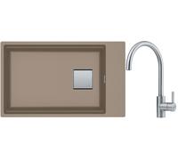 Set évier en granit Franke Kanon 125.0528.621, mitigeur de cuisine Franke Eos 115.0590.044
