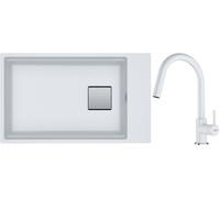 Set évier en granit Franke Kanon 125.0528.622, mitigeur de cuisine Franke Lina 115.0626.081