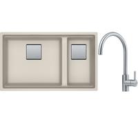 Set évier en granit Franke Kanon 125.0528.634, mitigeur de cuisine Franke Eos 115.0590.044