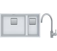 Set évier en granit Franke Kanon 125.0528.638, mitigeur de cuisine Franke Eos 115.0590.044