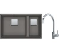 Set évier en granit Franke Kanon 125.0528.639, mitigeur de cuisine Franke Eos 115.0590.044