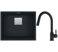 Set évier en granit Franke Kanon 125.0633.003, mitigeur de cuisine Franke Lina 115.0626.053