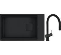 Set évier en granit Franke Kanon 125.0721.161, mitigeur de cuisine Franke Active Neo 115.0653.404