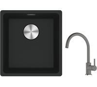 Set évier en granit Franke Maris 125.0687.248, mitigeur de cuisine Franke Lina 115.0626.022