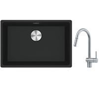 Set évier en granit Franke Maris 125.0687.252, mitigeur de cuisine Franke Atlas 115.0590.047