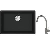 Set évier en granit Franke Maris 125.0687.252, mitigeur de cuisine Franke Lina 115.0626.022
