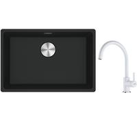 Set évier en granit Franke Maris 125.0687.252, mitigeur de cuisine Franke Lina 115.0626.024
