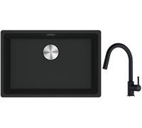 Set évier en granit Franke Maris 125.0687.252, mitigeur de cuisine Franke Lina 115.0626.055